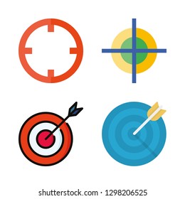 aiming icons set with target and targeting vector set