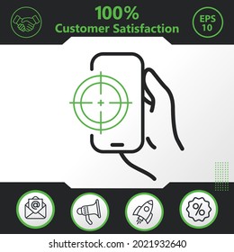 Zielsetzung für Ihre Arbeit mit Vektorsymbol-Elementen auf dem Handy - Modernes Design