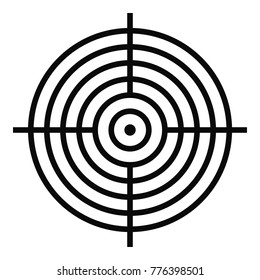 Aiming radar icon. Simple illustration of aiming radar vector icon for web