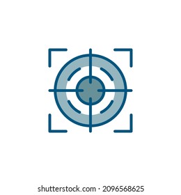 Zielsymbol. Farbsymbol für Pixel, perfekt bearbeitbare Schlaganfälle