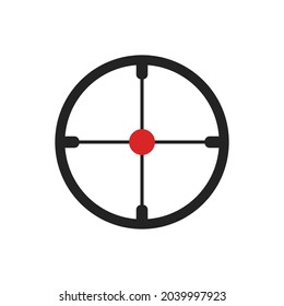 Aiming Target Icon Vector Logo Template Illustration Design. Vector illustration