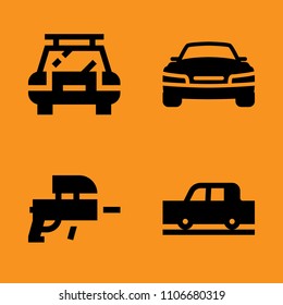 aiming, technology, marker and symbol icons set. Vector illustration for web and design