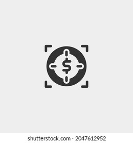 Aiming vector icon illustration sign