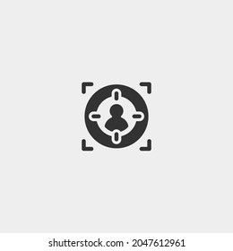 Aiming vector icon illustration sign