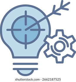 Aimless Filled Blue Tone Icon