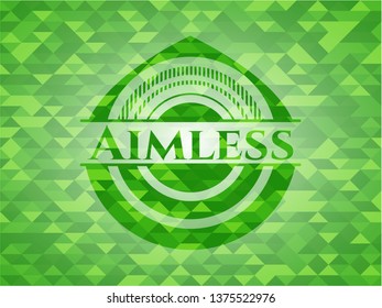 Aimless realistic green mosaic emblem