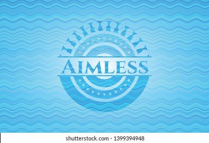 Aimless water wave representation style emblem. Vector Illustration. Detailed.