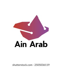 Ain Arab City map. vector map of the Lebanon Country. Borders of for your infographic and technology. Vector illustration design template