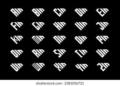 AIN to AIN letter Creative Trendy Professional Logo Design And Multiple triple Set