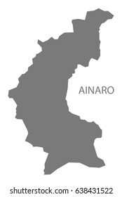 Ainaro East Timor map grey illustration silhouette