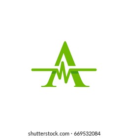   A-initial Music Logo, A-initial Medical Logo template designs