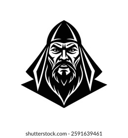 Ainu Head Silhouette Vector Design