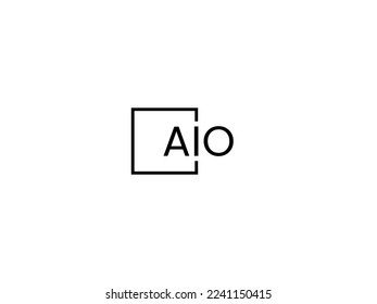 AIO Letter Initial Logo Design Vector Illustration