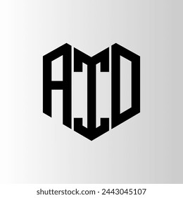 Diseño abstracto del logotipo de la letra de AIO. Diseño único de AIO. AIO.
