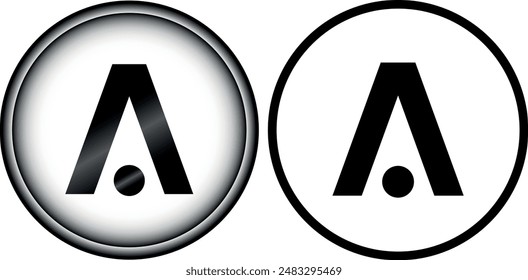 ilustraciones del logotipo de la moneda de aion sobre fondo abstracto. ilustraciones 3d.