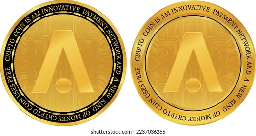 aion coin vector illustrations. 3d illustration