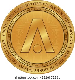 aion coin vector illustrations. 3d illustration