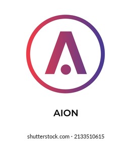 Aion Cryptocurrency coin icon. AION coin symbol. Cryptocurrency vector icon. Flat Vector illustration - Vector