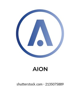 Aion Cryptocurrency coin icon. AION coin symbol. Cryptocurrency vector icon. Flat Vector illustration - Vector