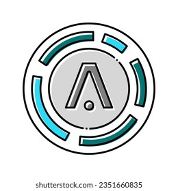 aion cryptocurrency color icon vector. aion cryptocurrency sign. isolated symbol illustration