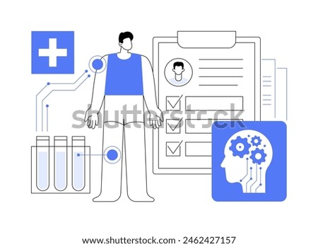 AI-Optimized Injury Prevention abstract concept vector illustration. Sports Analytics. Predict and prevent injuries by analyzing player health and movement. AI Technology. abstract metaphor.