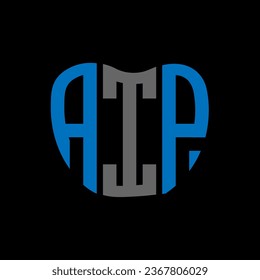 Diseño creativo del logo de la carta AIP. Diseño único AIP.
