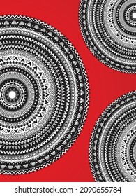 Aipan Design pattern for india festival vector red black and white color
 svg