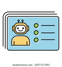 AI-Powered Chatbot for Contact Assistance Vector Icon design