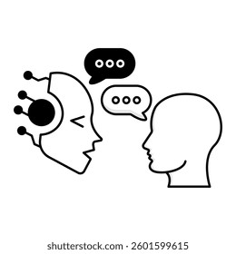 AI-Powered Chatbots – Revolutionizing Customer Support and Digital Communication icon with editable stroke.