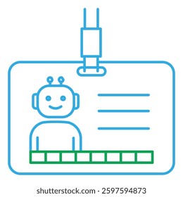 AI-Powered Digital Identity and Access Control Vector icon Design