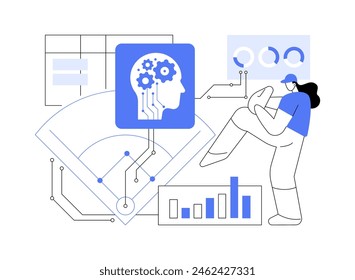 AI-Powered Game Simulations abstract concept vector illustration. Sports Analytics. Simulate games and scenarios for strategic planning and analysis. AI Technology. abstract metaphor.