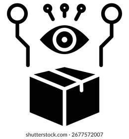 ai-powered inspection web icon in bold style