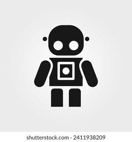 AI-powered robot icon - Simple Vector Illustration