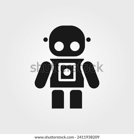 AI-powered robot icon - Simple Vector Illustration