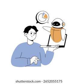 AI-Powered Solutions Modern illustrations. Eps 10 file on transparent background