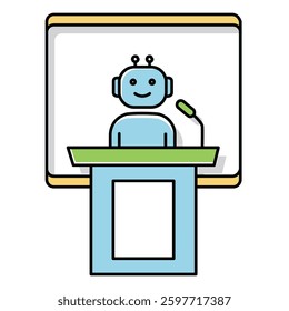 AI-Powered Voice and Speech Recognition Vector Icon Design