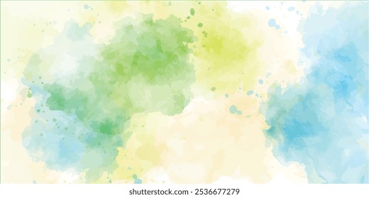 Air abstract background in cool pastel colors. Brush stroked painting.