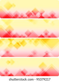 Air abstract backgrounds. Four banners. Vector.  EPS10.