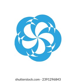 air abstract vector logo design