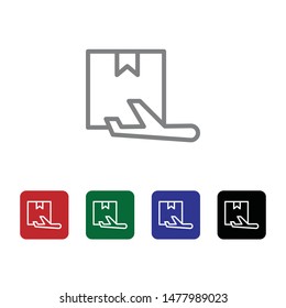 Air, airplane, cargo, delivery vector icon . Simple element illustration from UI concept. Air, airplane, cargo, delivery vector icon . Cargo Icon Vector Illustration