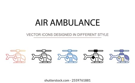 Air ambulance icon design with white background stock illustration