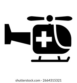 Air Ambulance Icon Element For Design