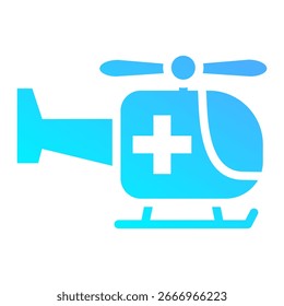 Elemento de icono de ambulancia de aire para diseño