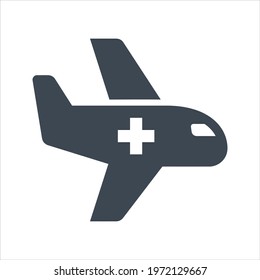 Air Ambulance Icon, Vector And Glyph