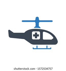 Air ambulance icon. vector graphics