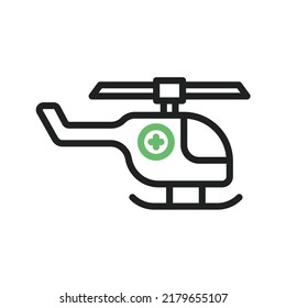 Imagen vectorial del icono de Ambulancia de aire. También se puede utilizar para vehículos. Adecuado para aplicaciones móviles, aplicaciones web y medios impresos.