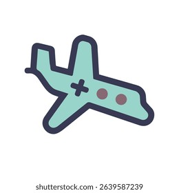 Air ambulance medical flight emergency transportation icon