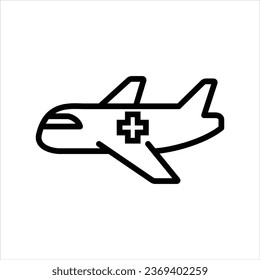 Luftambulanz-Flugzeug-Vektorsymbol