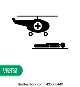 Ícone de Ambulância de Ar Simples