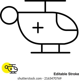 Air Ambulance Vector Line Icon